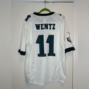 Official Nike Philadelphia Eagles SzL White #11 Carson Wentz Football NFL Jersey